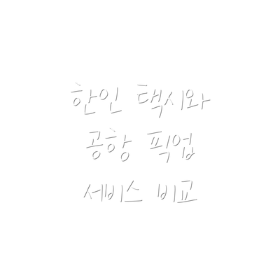 한인 택시와 공항 픽업 서비스 비교