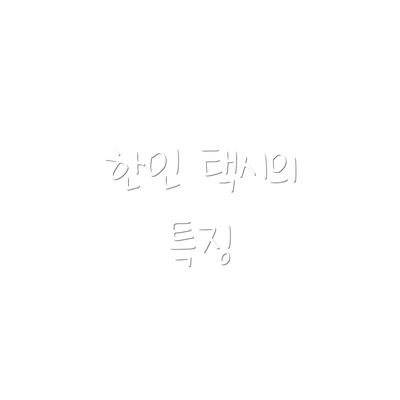 한인 택시의 특징