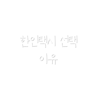한인택시 선택 이유