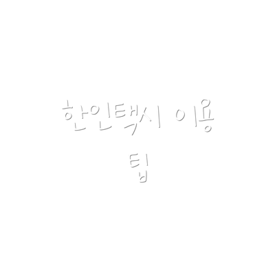 한인택시 이용 팁