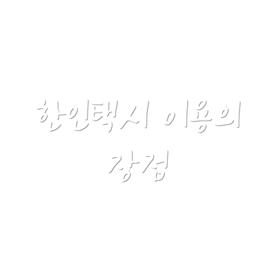 한인택시 이용의 장점