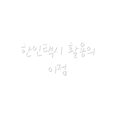 한인택시 활용의 이점
