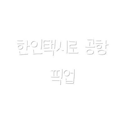 한인택시로 공항 픽업