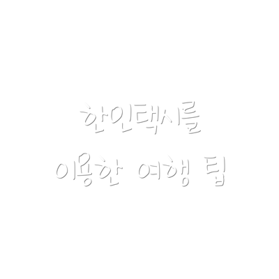 한인택시를 이용한 여행 팁