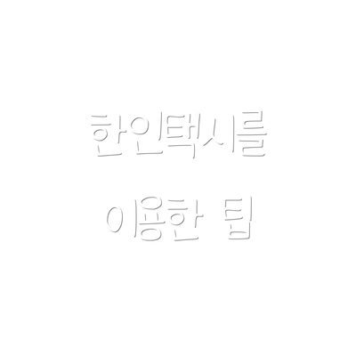 한인택시를 이용한 팁