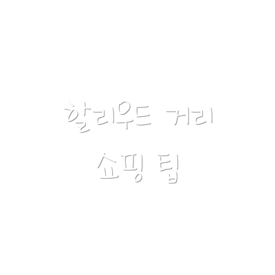 할리우드 거리 쇼핑 팁