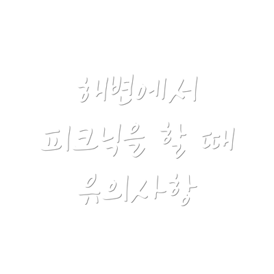해변에서 피크닉을 할 때 유의사항