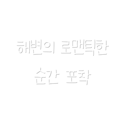 해변의 로맨틱한 순간 포착