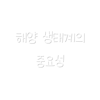 해양 생태계의 중요성