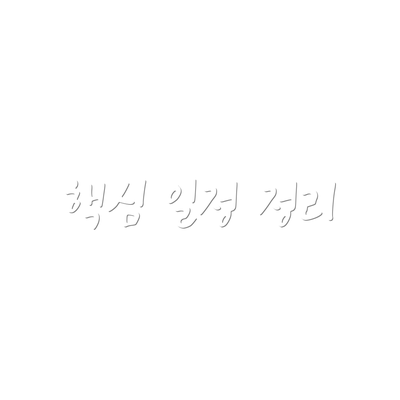 핵심 일정 정리