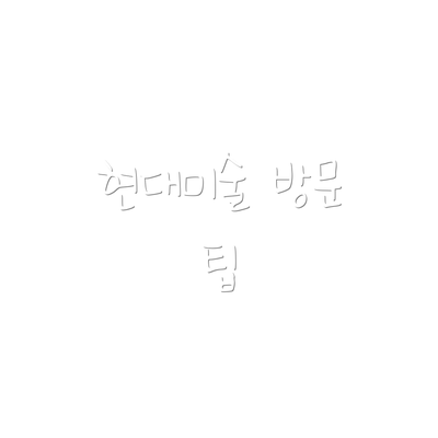 현대미술 방문 팁