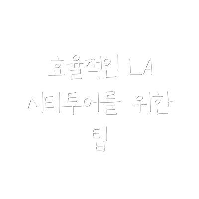 효율적인 LA 시티투어를 위한 팁
