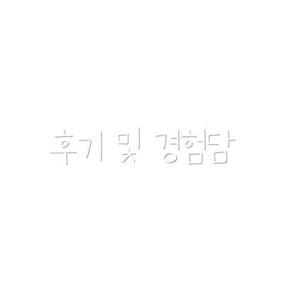 후기 및 경험담