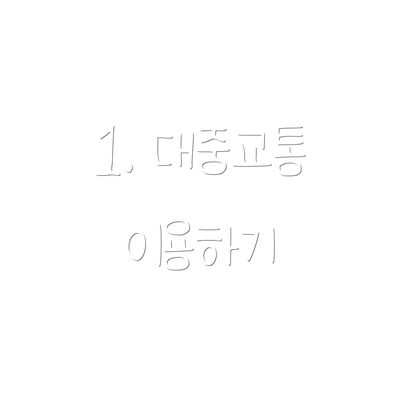 1. 대중교통 이용하기
