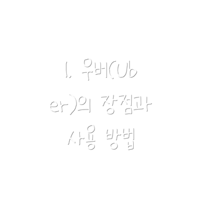1. 우버(Uber)의 장점과 사용 방법