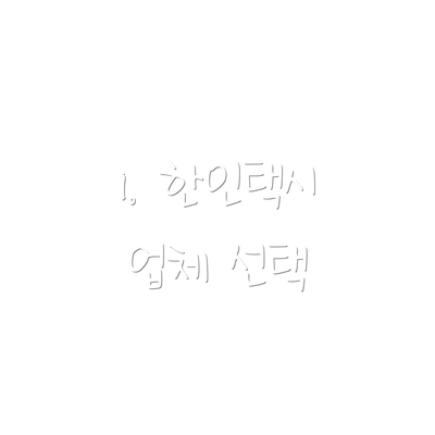 1. 한인택시 업체 선택