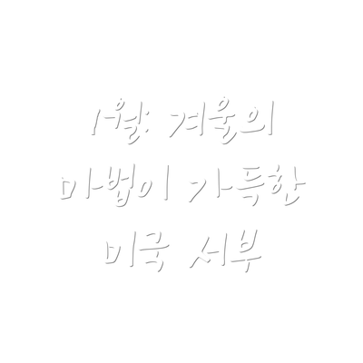 1월: 겨울의 마법이 가득한 미국 서부