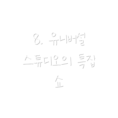 8. 유니버설 스튜디오의 특집 쇼