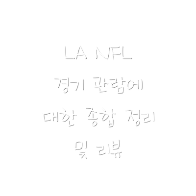 LA NFL 경기 관람에 대한 종합 정리 및 리뷰