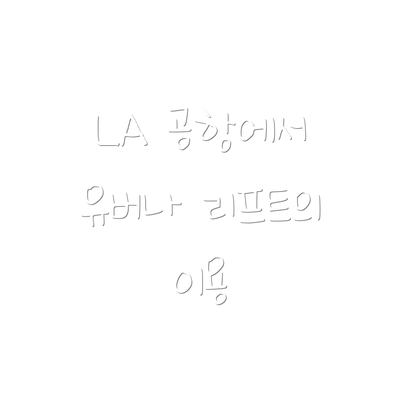 LA 공항에서 유버나 리프트의 이용