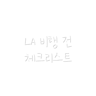 LA 비행 전 체크리스트