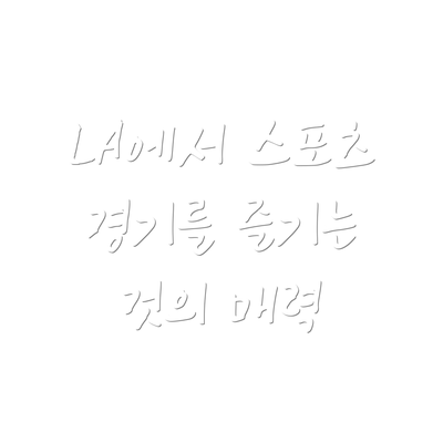 LA에서 스포츠 경기를 즐기는 것의 매력