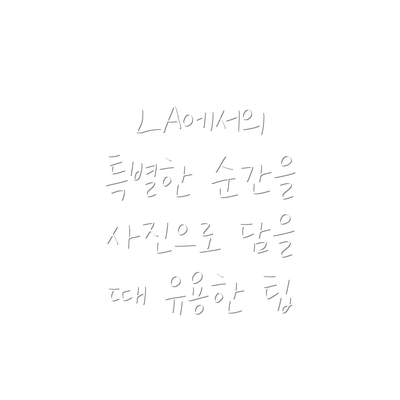 LA에서의 특별한 순간을 사진으로 담을 때 유용한 팁