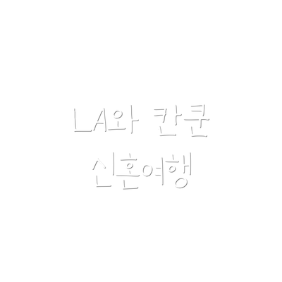 LA와 칸쿤 신혼여행