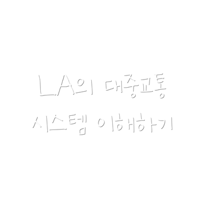 LA의 대중교통 시스템 이해하기