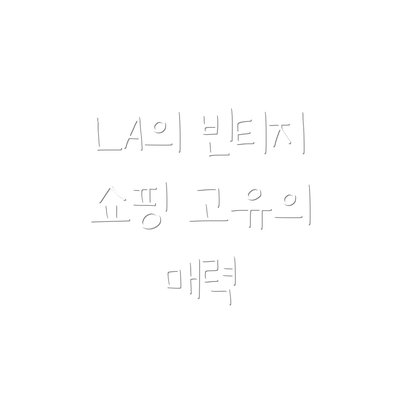 LA의 빈티지 쇼핑 고유의 매력