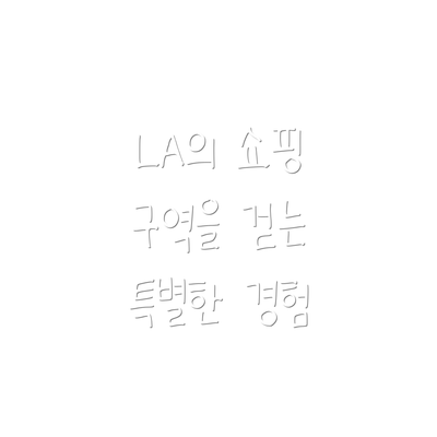 LA의 쇼핑 구역을 걷는 특별한 경험