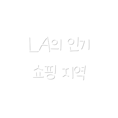 LA의 인기 쇼핑 지역