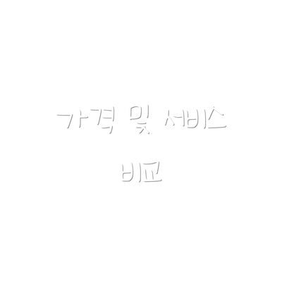 가격 및 서비스 비교