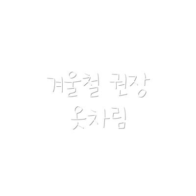 겨울철 권장 옷차림