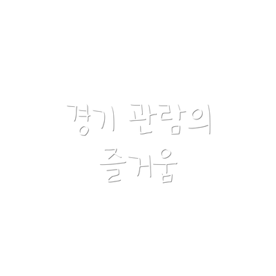 경기 관람의 즐거움
