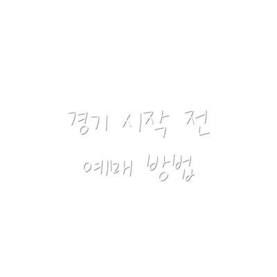 경기 시작 전 예매 방법