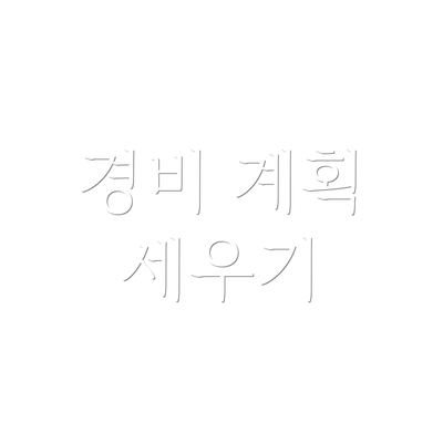경비 계획 세우기