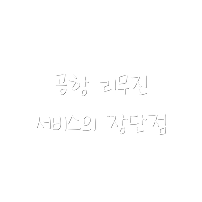 공항 리무진 서비스의 장단점