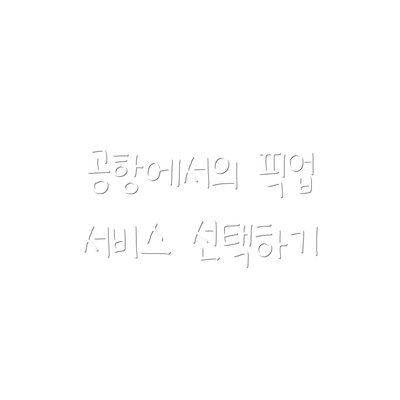 공항에서의 픽업 서비스 선택하기