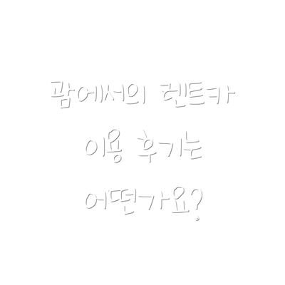괌에서의 렌트카 이용 후기는 어떤가요?