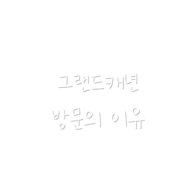 그랜드캐년 방문의 이유