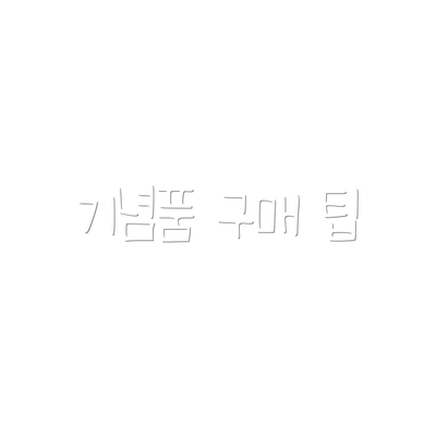 기념품 구매 팁