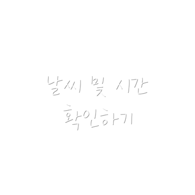 날씨 및 시간 확인하기