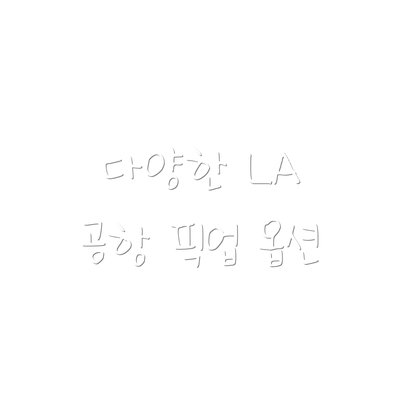 다양한 LA 공항 픽업 옵션