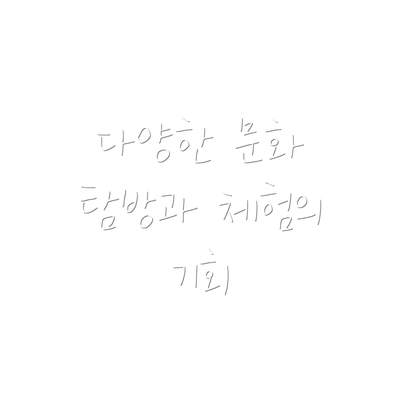 다양한 문화 탐방과 체험의 기회