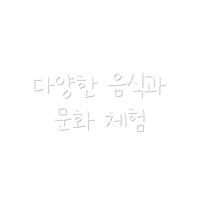 다양한 음식과 문화 체험
