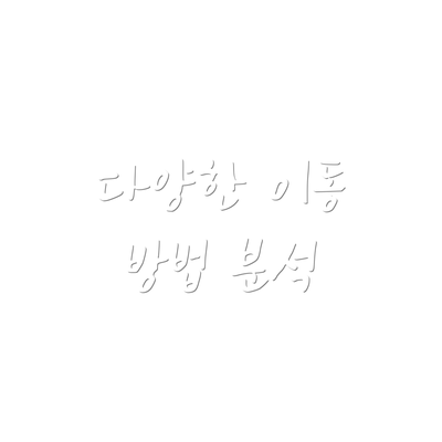 다양한 이동 방법 분석
