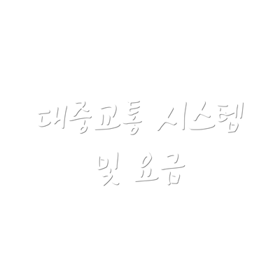 대중교통 시스템 및 요금