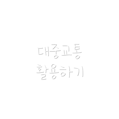 대중교통 활용하기