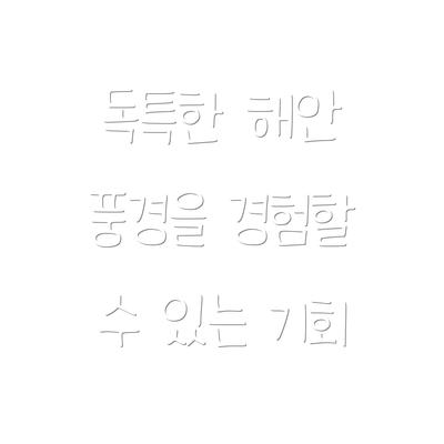 독특한 해안 풍경을 경험할 수 있는 기회